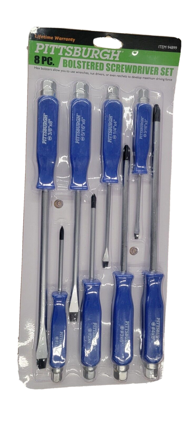 8pc. Bolstered Screwdriver Set (4) Slotted & (4) Phillips Bits eBay
