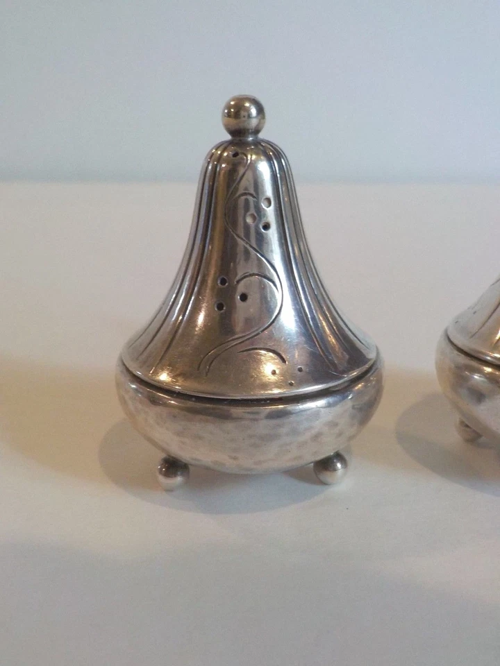 Par de saleros y pimenteros de plata esterlina Georg Jensen Denmark #433 Foto 2 de 4