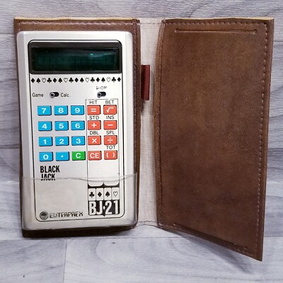 Enterprex BJ-21 Blackjack Calculator Vintage Gambling Game Video Handheld Tested