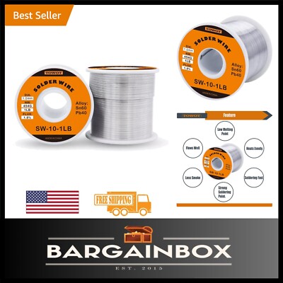 Efficient 1lb Tin Lead Rosin Core Solder Wire (1.0mm) - Perfect for DIY Projects
