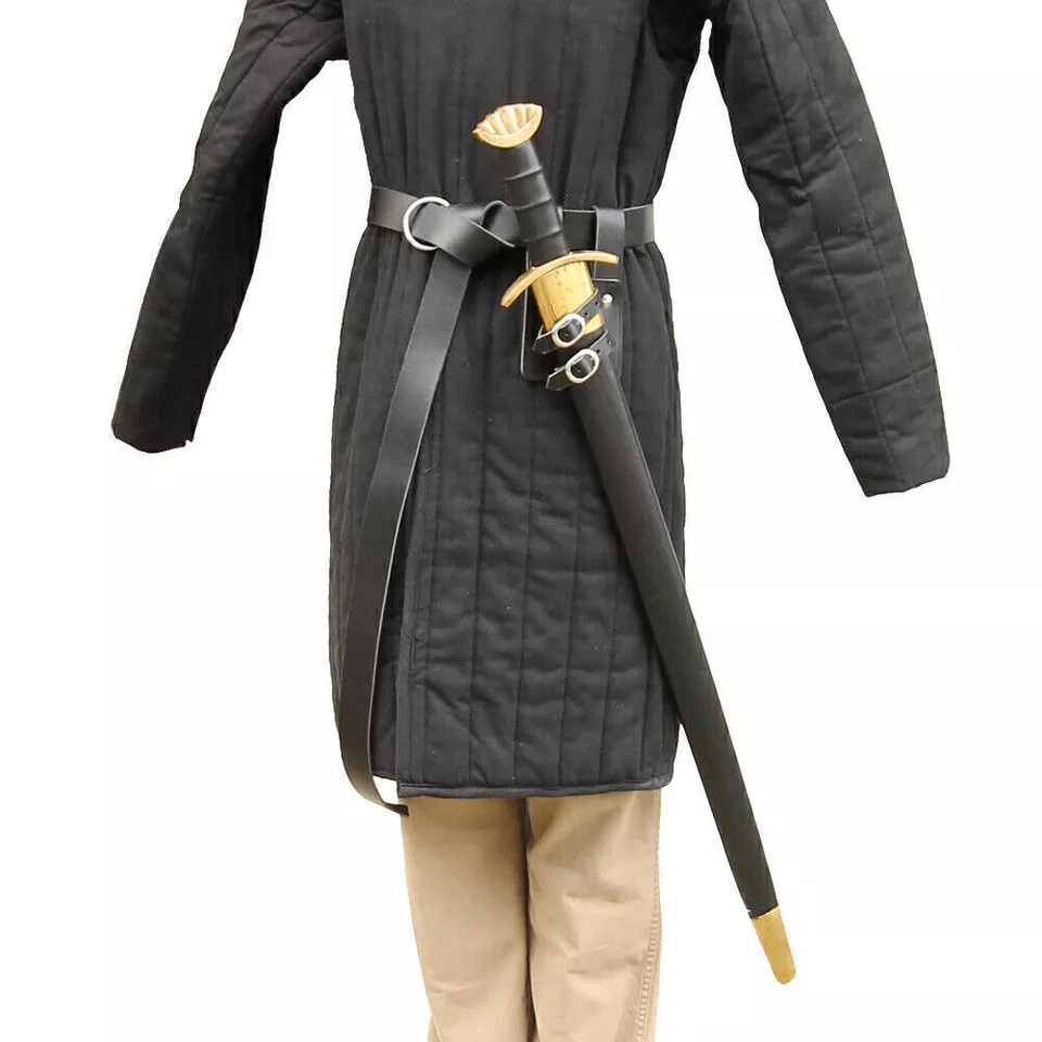 Holy War Black Leather Left Handed Sword Frog | Knights Templar Sword Holster - Image 2 of 4