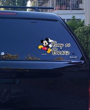 20-25 Mickey Mouse Running BABY ON BOARD Sticker Decal