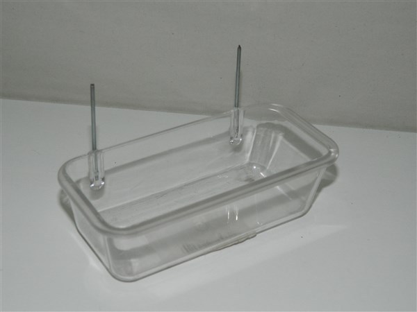 Mangiatoia con ferri per gabbia volatili uccelli FERRIBIELLA 10,5x5x3 cm M480