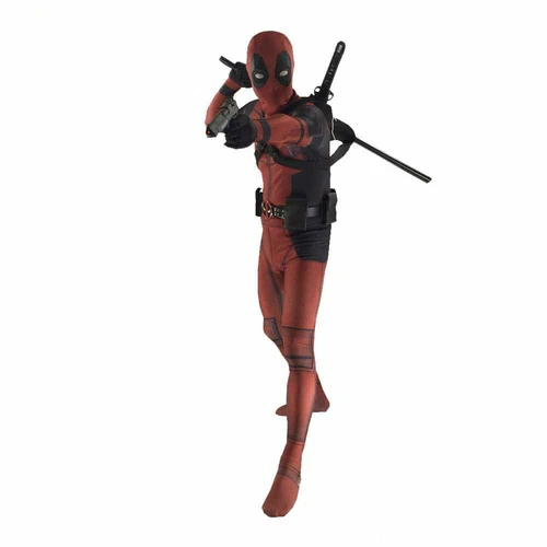 Erwachsene Deadpool Kostüm Zentai Body Cosplay Anzug Maske Halloween Requisite Overall - Bild 7 von 29