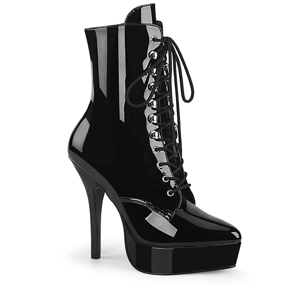 Lace up top front ankle boots