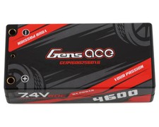 Gens Ace 4600mAh 5000mAh 7.4V 60C 2S HardCase Lipo Battery Shorty Pack 4mm XT60