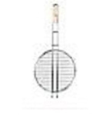 BOY SCOUT CHROME PLATED BURGER STEAK BBQ GRILL BASKET 12'' ROUND GIFT NEW