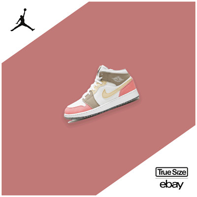 Nike Air Jordan 1 Mid Pastel Vivid Green Grind GS / Sneaker Kinder/ 38 38.5 40
