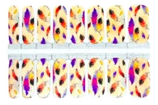 Boho Feathers Nail Polish Strips / Nail Wraps / Nail Stickers