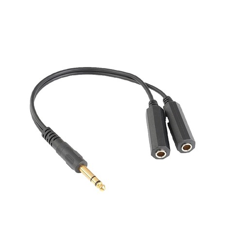 Adattatore Audio Splitter Jack 1/4" Maschio A 2 Jack 3,5 Mm Femmina &ndash; Confezione Da 10 Pezzi