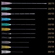 Home Use Microcannula 38-70mm Blunt Tip Micro Cannula Pins Replacements 10/50Pcs