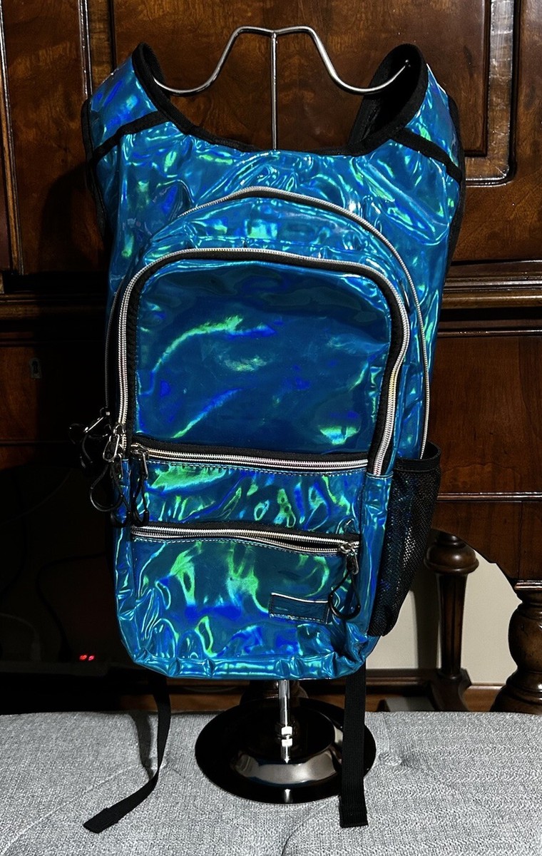 Mothybot Hydration Backpack Pack 20L Blue Purple Green Holographic