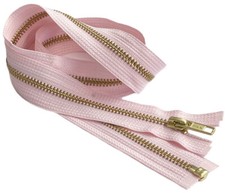 12 Inch 10 Metal Zipper YKK 5 Golden Brass Medium Weight Separating Made in USA