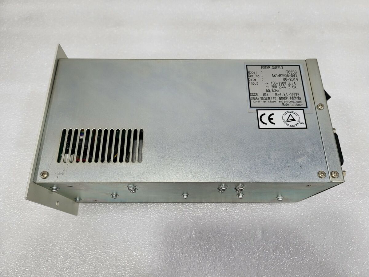 As-Is OSAKA VACUUM COMPOUND MOLECULAR PUMP & POWER SUPPLY As-Is OSAKA VACUUM COMPOUND MOLECULAR PUMP & POWER SUPPLY