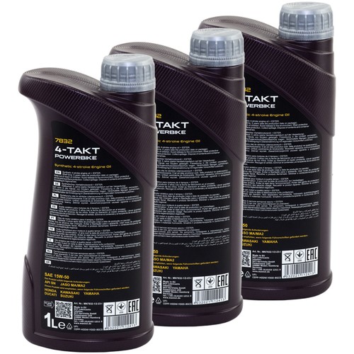 3x 1 Aceite de Motor Litros 15W-50 Mannol 4- Contacto Powerbike Api Sm - Imagen 3 de 6