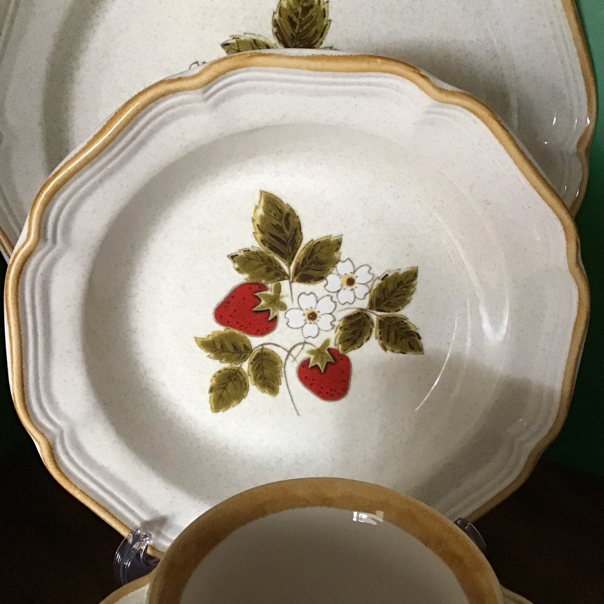 2) Mikasa STRAWBERRY FESTIVAL 5 pc Dinner Place Set