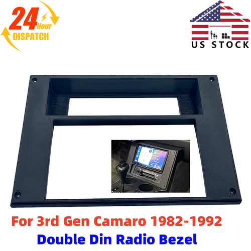 3rd Gen Camaro Double Din Bezel Double Din Radio Bezel With HVAC Controls For 3rd Gen Camaro (1982-1992) - Custom Dash Panel 3rd Gen Camaro Dash Bezel