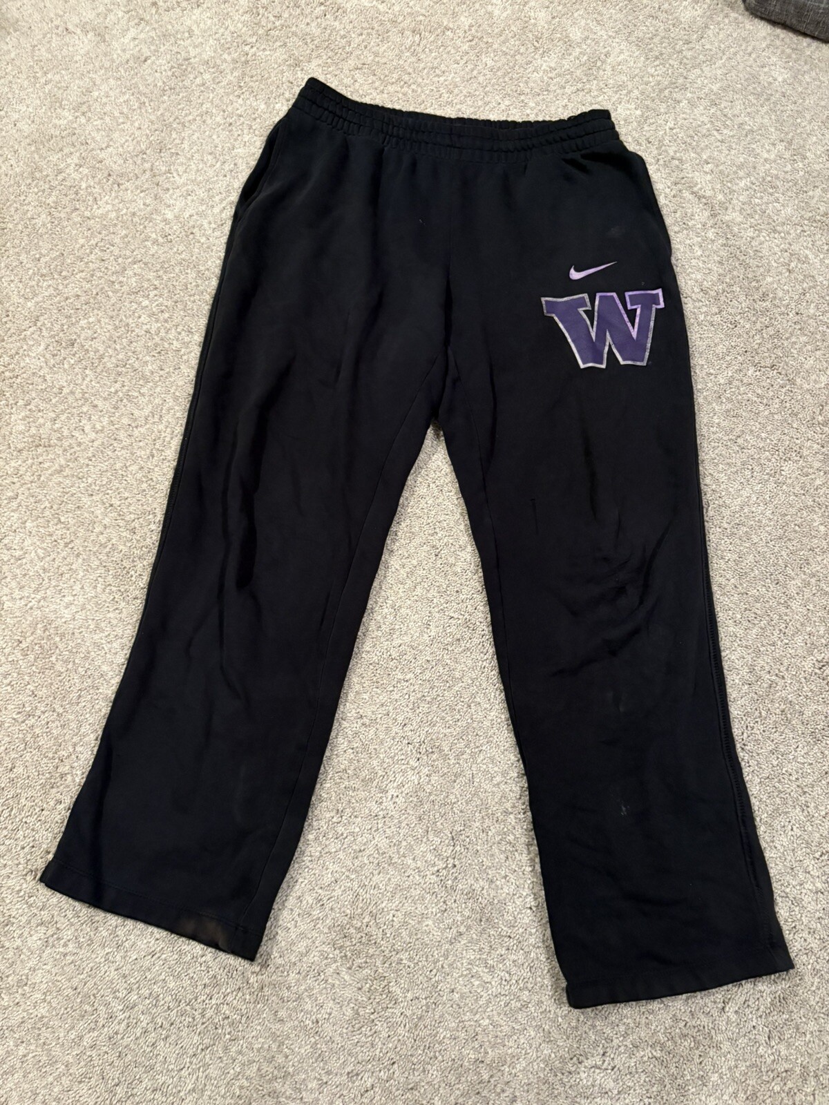 Washington Huskies Nike Joggers Sweatpants Mens Large Black Football
