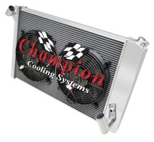Kr Champion 2 Row Radiator12 Fans For 1969-1972 Chevrolet Corvette Small Block