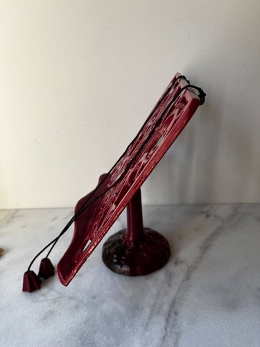 Red Cast Iron enamel Cookbook Stand Recipe Holder book holder ,iPad holder .. - Picture 4 of 9