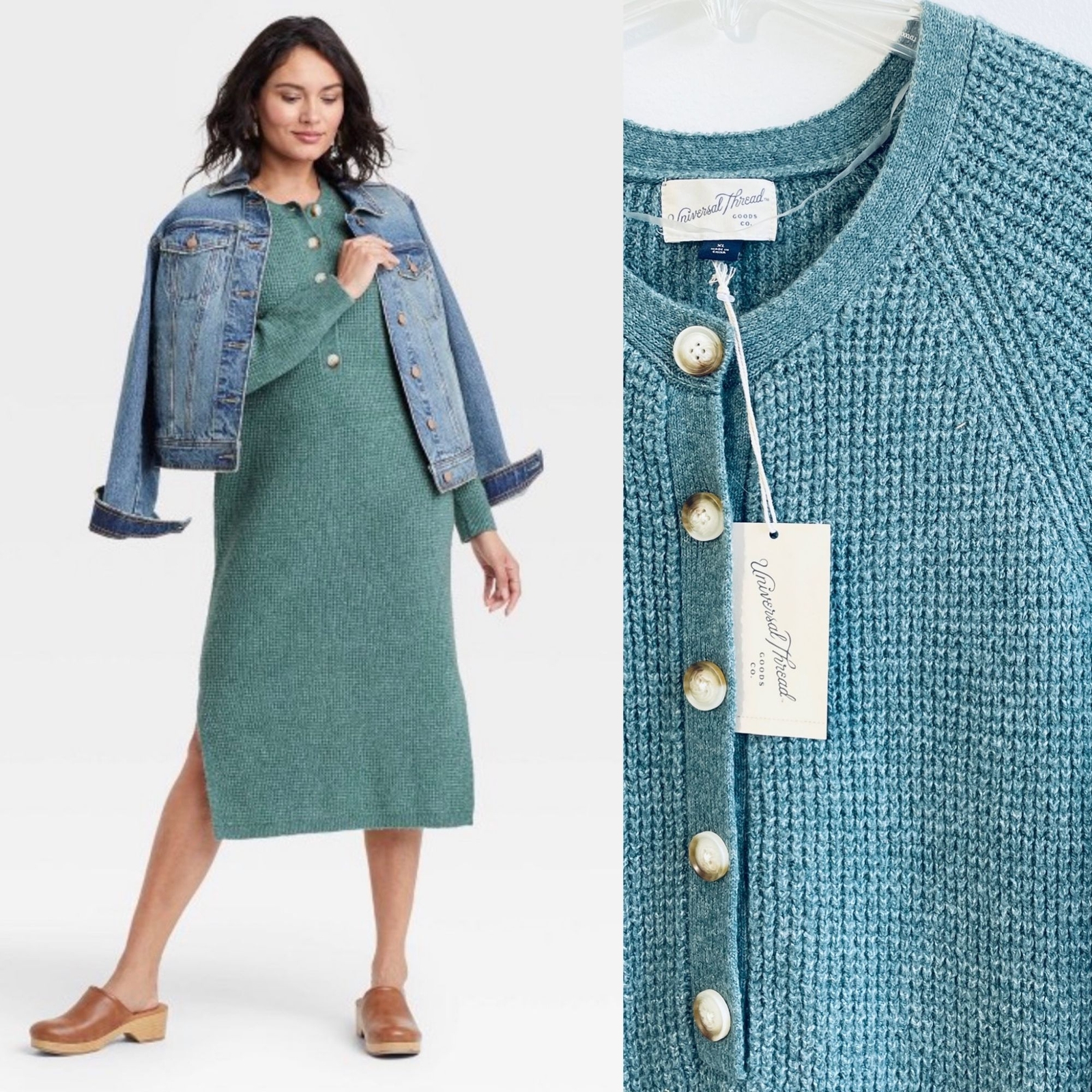 Long Sleeve Henley Neck Knit Sweater 