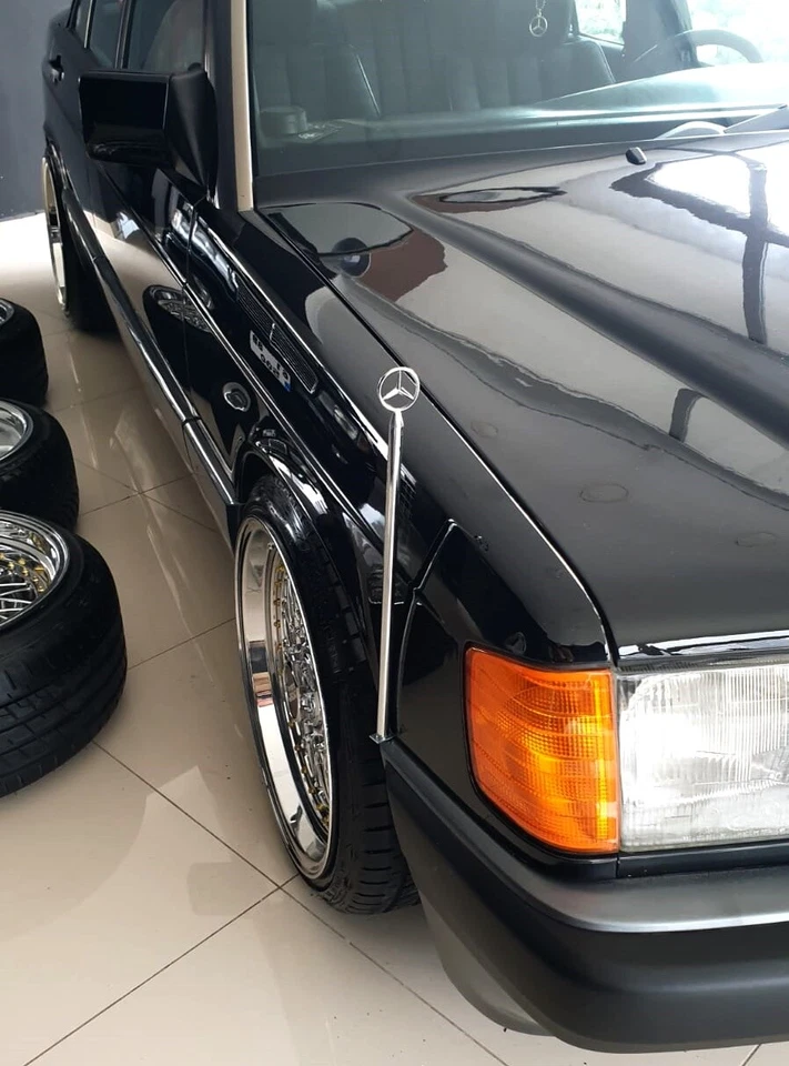 For Mercedes-Benz Chrome Parking Pole - Flag Pole Park Bar Parkingpole Flagpole - Image 4 of 4