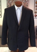 Brooks Brothers Mens Gray Herringbone Wool Blazer Jacket Sz 42 R MINT