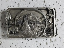 Belt Buckle L-27 "Tribute To The American Indian" 1983 Siskiyou - NEW