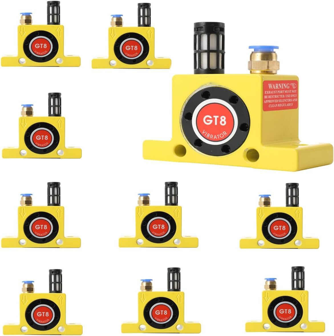 10pcs GT8 Pneumatic Turbine Vibrators Silent G1/8" Industrial Turbine Vibrator