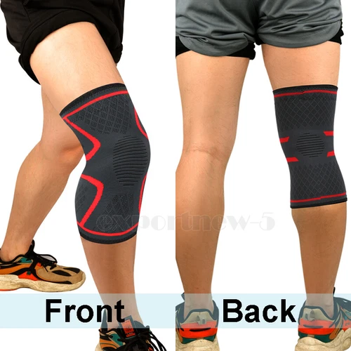 Elastic Knee Sleeve Support Brace for Joint Pain Injury Sprain Knee Cap Compress - Picture 14 of 66