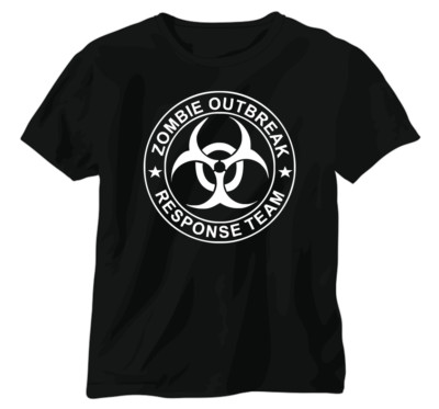 T-Shirt Funshirt Shirt ''Zombie Outbreak Response Team'' Biohazard Nuclear Fun Gag