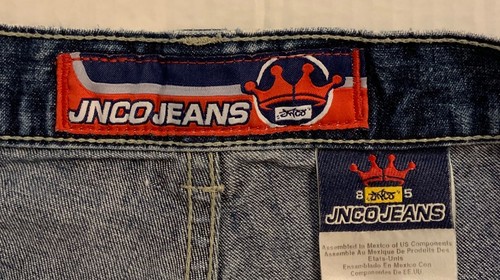 JNCO Jeans Denim Jean Shorts Youth Size 12 Embroidered Big Pockets Fast Ship - Picture 5 of 6