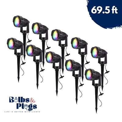 #ad 10 LED Landscape Garden Wall Yard Path Outdoor Lighting Flood Spot Light 69 Feet $135.00