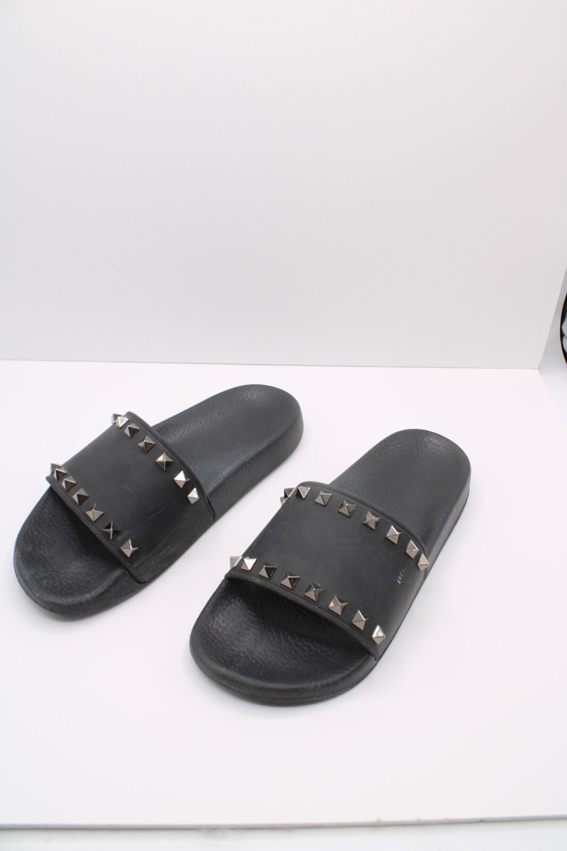 VALENTINO GARAVANI Black Rockstud Slides Size: 37 | eBay VALENTINO GARAVANI Black Rockstud Slides Size: 37 | eBay