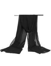 Sheer Soft Chiffon Bridal Women's Shawl For Special Occasions Slate Blue 