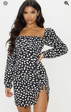 Women’s Pretty Little Thing Summer Dress Size 8 Black And White