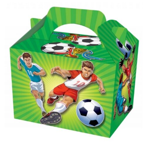 Football Party Boxes Soccer Sports ~ Childrens Birthday Meal Lunch Food Gift Box - Afbeelding 1 van 7