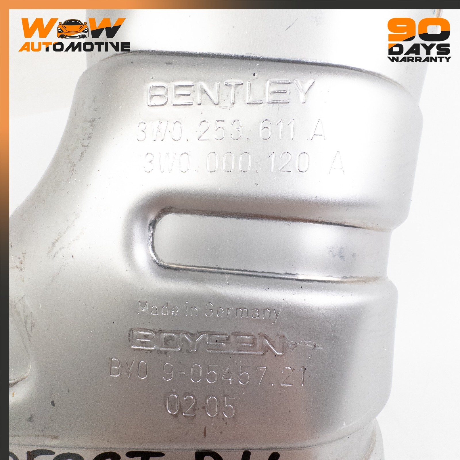 04-13 BENTLEY CONTINENTAL GT RIGHT PASSENGER SIDE LOWER EXHAUST MUFFLER OEM