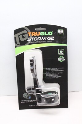 Truglo Storm G2 5 Pin .019 Bow Sight Compact Hunting TG3015BW Tru-Lite ProLight