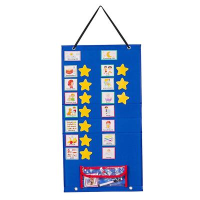 Kids Visual Schedule Calendar Chart with 72 Activity & 10 Blank Cards for Girls