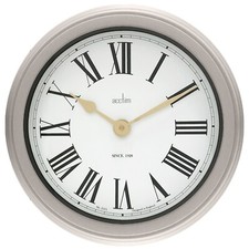 Acctim Turin Wall Clock Outdoor & Indoor Use Weatherproof Quartz Grey 35cm