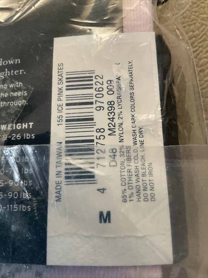 Medias Lands End Medium 7-10 patín sobre hielo bling nuevas rosa Foto 4 de 4
