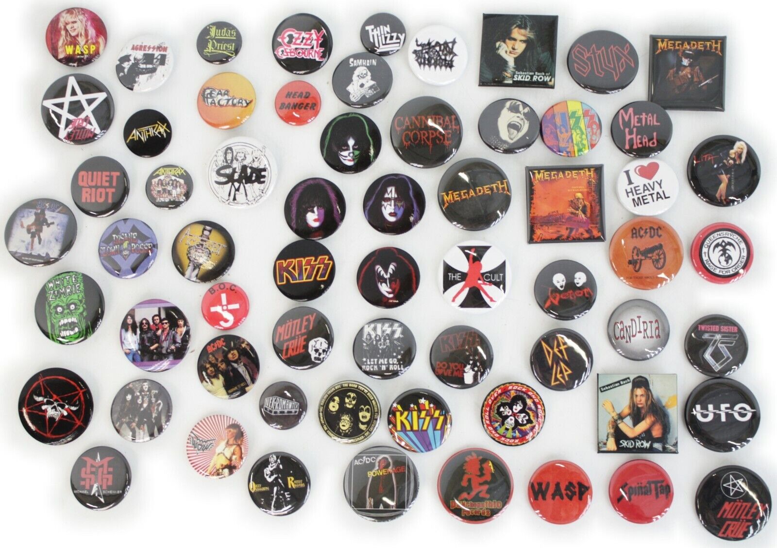 GTOTd Heavy Metal Music and Band Buttons Rock Pins Set（18 Pack, 1  inch）Accessories Rock and roll for Clothes Backpack JacketsPins Gifts for  Fans,1