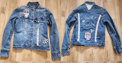 RARE! Tommy Hilfiger WILD CHILD Hippie Jacket Women M Skull Embellished CANADA
