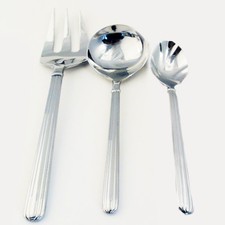 ATHENS by Splendide/David Shaw 3 Piece Serving Set NEW NEVER USED Korea 18/8