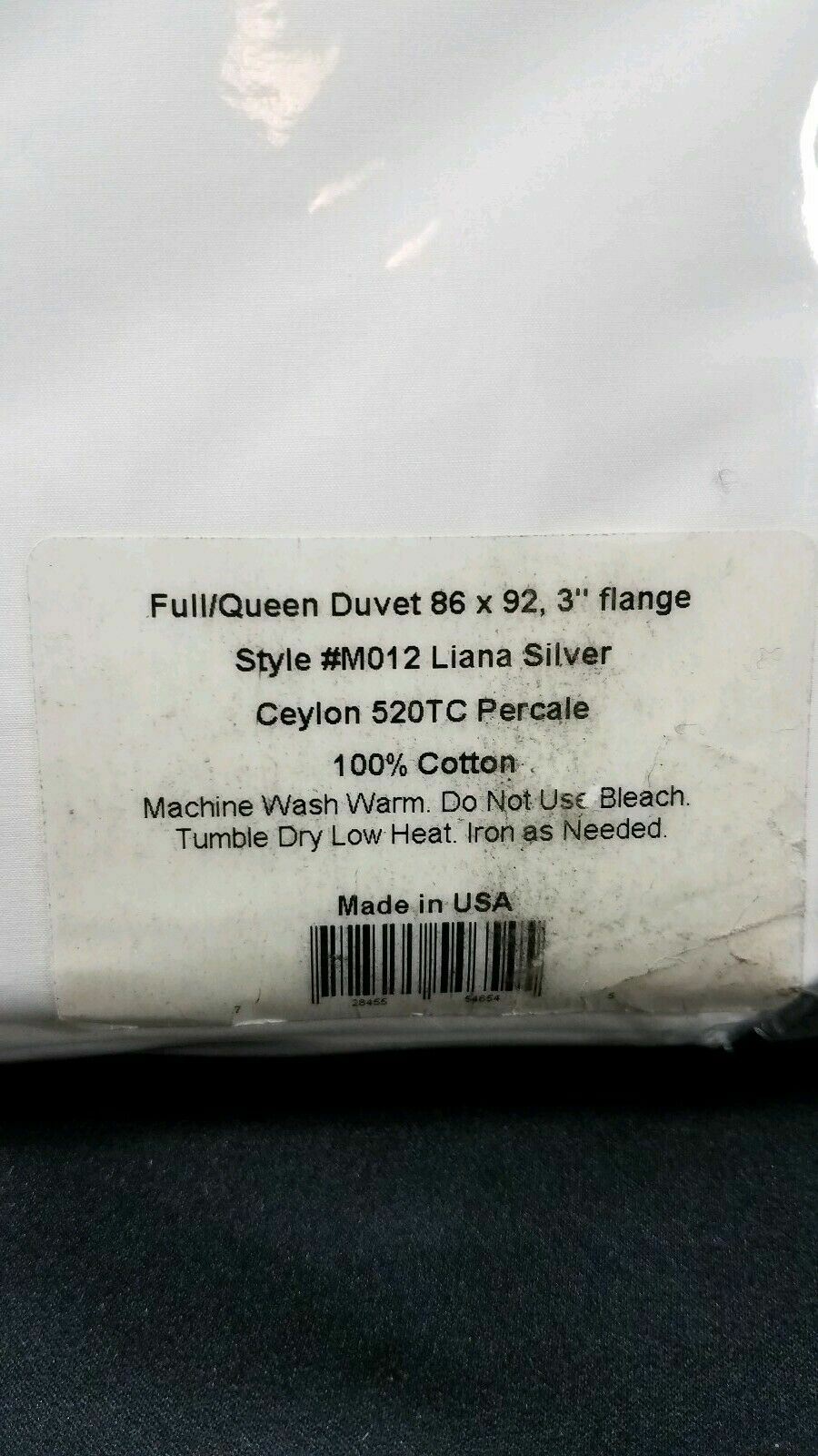 Matouk Liana Duvet Cover Full Queen White Silver embroidery Cotton eBay