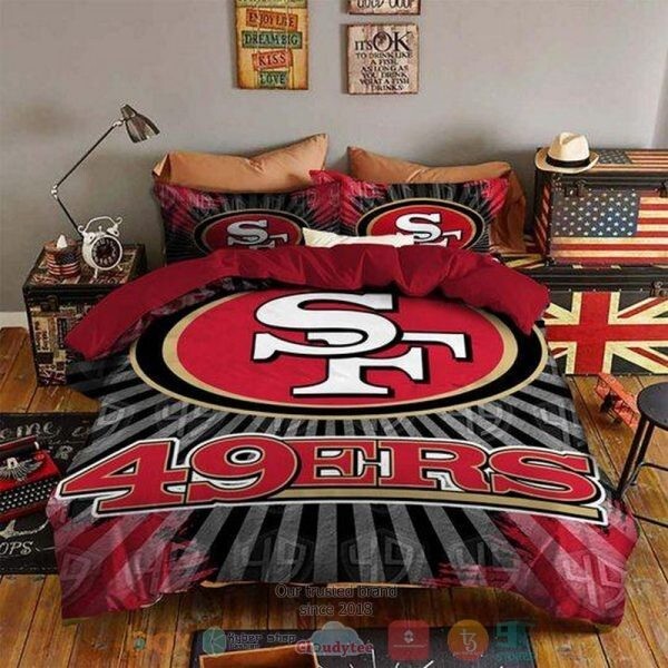 San Francisco 49Ers Nfl Bedding Set Bedding Set 2025 Bedding Set Hot  2025
