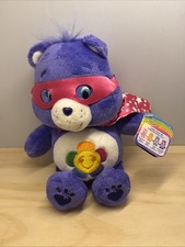 8" CARE BEARS SUPERHERO FRIENDS 2017 HARMONY BEAR STUFFED ANIMAL PLUSH Feb2326
