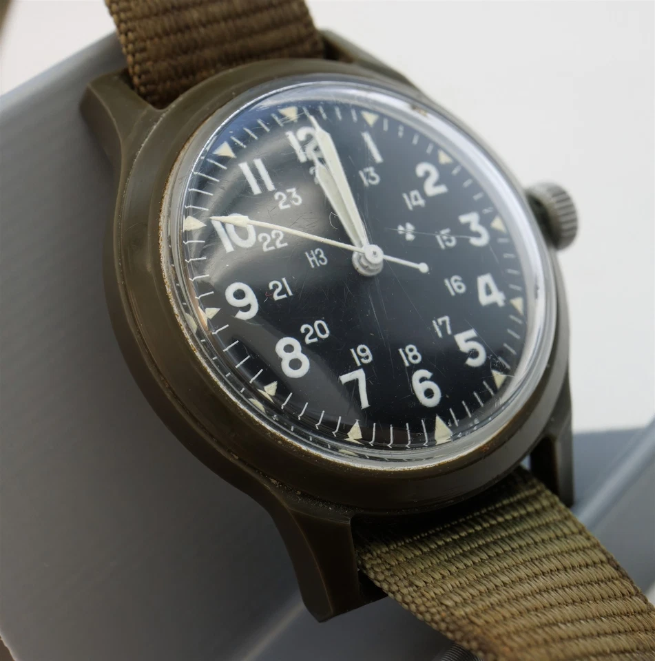 Benrus 1975 越南时代 H3 军用塑料将军 Mil-W-46374A 现场手表 — 第 4/4 张图片