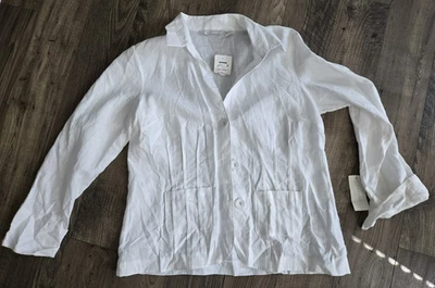 Women's Tweeds Linen Button Down Top Size XL NEW - Lightweight Blouse / Pullover - Image 1 of 4